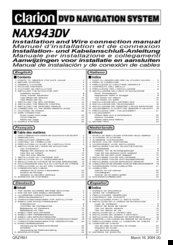 Clarion NAX943DV Installation Manual