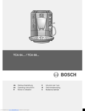 Bosch TCA68 SERIES Operating Instructions Manual