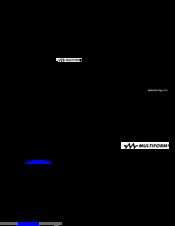 Multiform COBOPIN-VT3001C-I User Manual