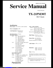 Panasonic TX-21PM30T Service Manual