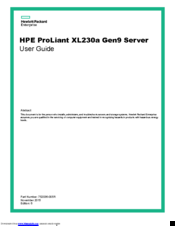 HPE ProLiant XL230a Gen9 User Manual