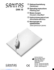 Sanitas SHK 18 Operating Instructions Manual
