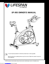 LifeSpan SP-950 Owner's Manual