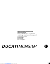 Ducati Monster 600 Owner's Manual
