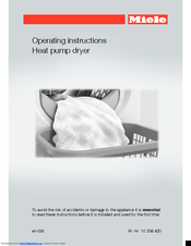 Miele TMB640 SERIES Operating Instructions Manual