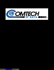 Comtech Ef Data SMS-758 Installation And Operation Manual