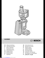 Bosch MUZ8MM1 Operating Instructions Manual
