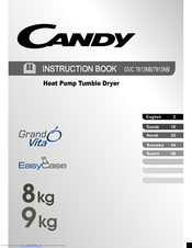 Candy GVC 7813NB Instruction Book
