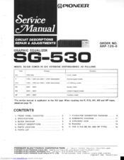 Pioneer SG-530 Service Manual