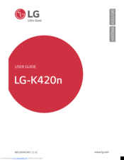 LG LG-K420n User Manual