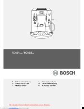 Bosch TCA68 SERIES Instructions For Use Manual