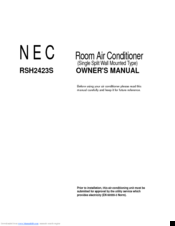 NEC RSH2423S Owner's Manual