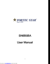 Fortec Star SN6B5BA User Manual