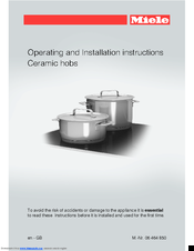 Miele KM 520 Operating And Installation Instructions