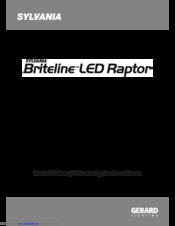 Sylvania briteline led raptor Installation Instructions Manual