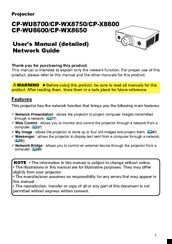 Hitachi CP-WU8600 User Manual