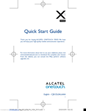 Alcatel OneTouch X1 7053D Quick Start Manual
