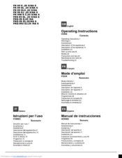 Hotpoint FK 99 EJ .20 X/HA S Operating Instructions Manual