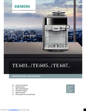 Siemens TE607 Instruction Manual