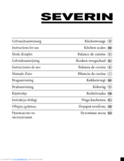 SEVERIN KW-3669 Instructions For Use Manual