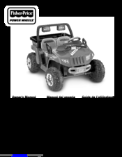Power Wheels X0073 Owner's Manual With Assembly Instructions