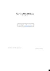 Acer TravelMate 540 Series Service Manual