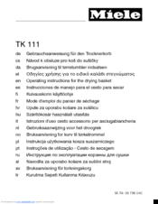 Miele TK 111 Operating Instructions Manual
