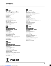 Indesit DFP 58T92 Operating Instructions Manual