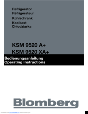 Blomberg KSM 9520 A+ Operating Instructions Manual