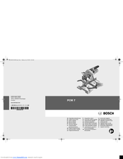 Bosch PCM 7 Original Instructions Manual