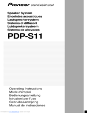Pioneer PDP-S11 Operating Instructions Manual