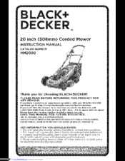 Black & Decker MM2000 Instruction Manual