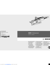 Bosch GWS Professional 24-300 Original Instructions Manual