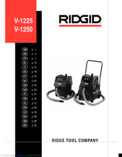 RIDGID V-1250 Operating Instructions Manual