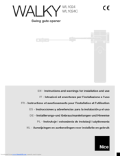 WALKY WL1024C Instructions And Warnings For Installation And Use