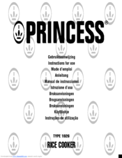 Princess 1926 Instructions For Use Manual