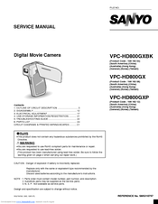 Sanyo VPC-HD800GXP Service Manual