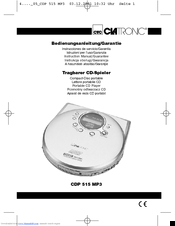 Clatronic CDP 515 MP3 Instruction Manual & Guarantee