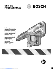 Bosch GSH 5 E PROFESSIONAL Operating Instructions Manual