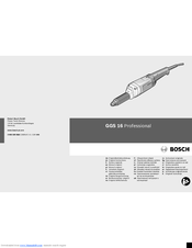 Bosch GGS 16 Professional Original Instructions Manual