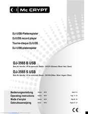 MC Crypt DJ-3565 B USB Operating Instructions Manual