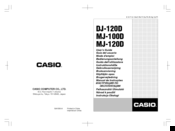 casio DJ0120D User Manual