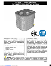 Weil-McLain WM2AC13030 Installer's Information Manual