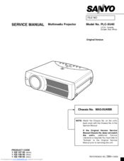 Sanyo PLC-XU40 Service Manual