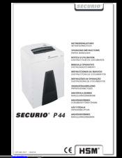 HSM securio P44 Operating Instructions Manual