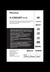 Pioneer X-CM52BT-W Operating Instructions Manual