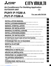 Mitsubishi Electric PUHY-P-YGM-A Installation Manual