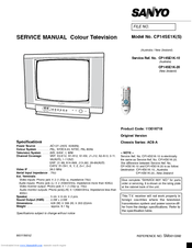 Sanyo CP14SE1S Service Manual