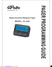 Gold Apollo AL-A26 Programming Manual