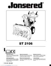Jonsered ST 2106 Instruction Manual